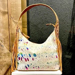 EUC American Darling Genuine Leather Cowhide Hobo Bag